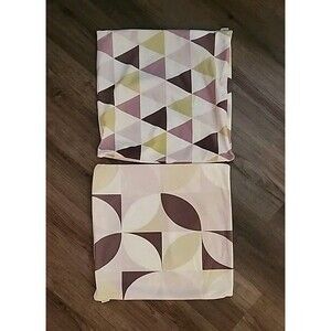 PILLOW COVERS Retro Design 60's Vibe Geometric Pinks Browns Green White 16 X 16